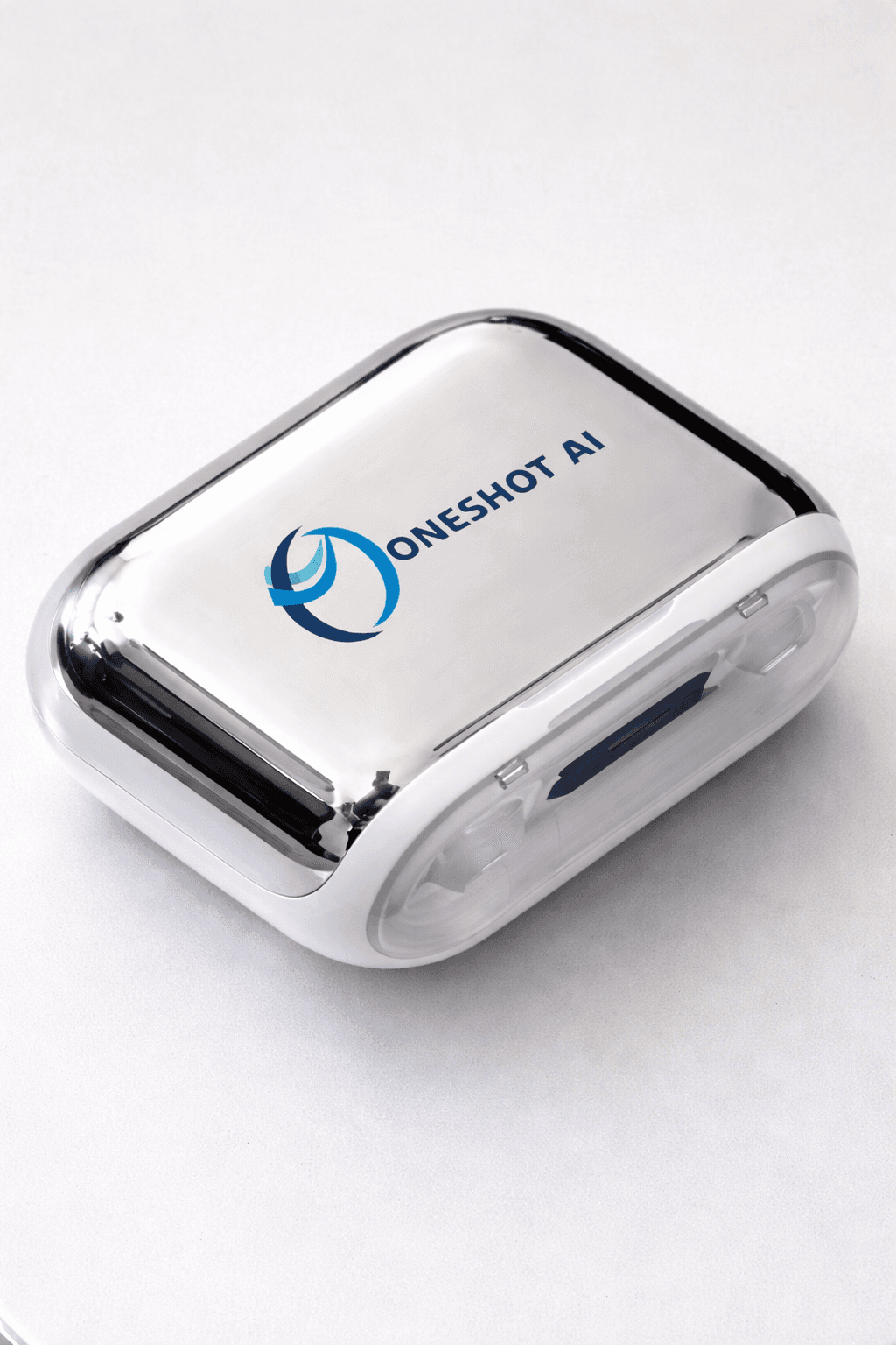 OneShot AI charging case angled view